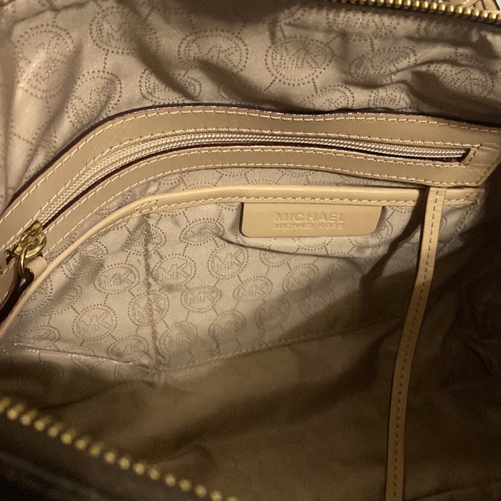 brown and tan michael kors bag - Picture 6 of 8